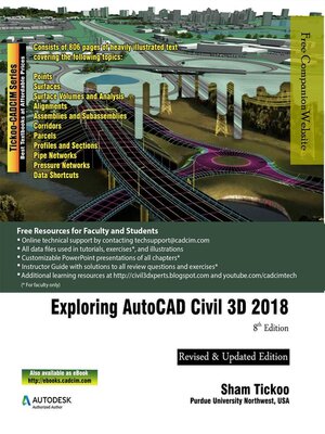 cover image of Exploring AutoCAD Civil 3D  2018